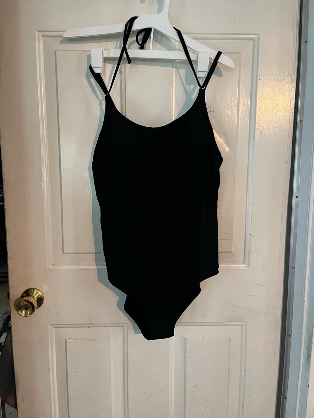 Women’s Black One-Piece Swimsuit - Classic Halter Strap